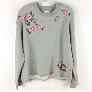 Mile(s) by Madewell Embroidered Sweatshirt Floral